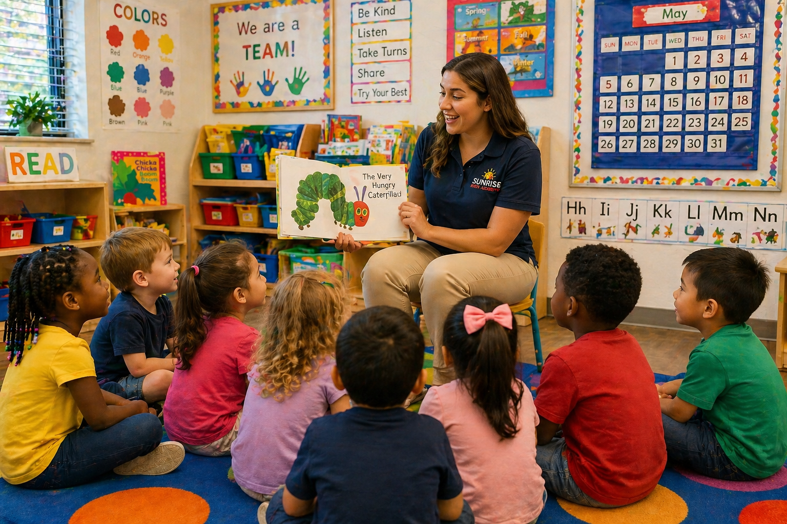 Classroom learning at Sunrise Kids Academy